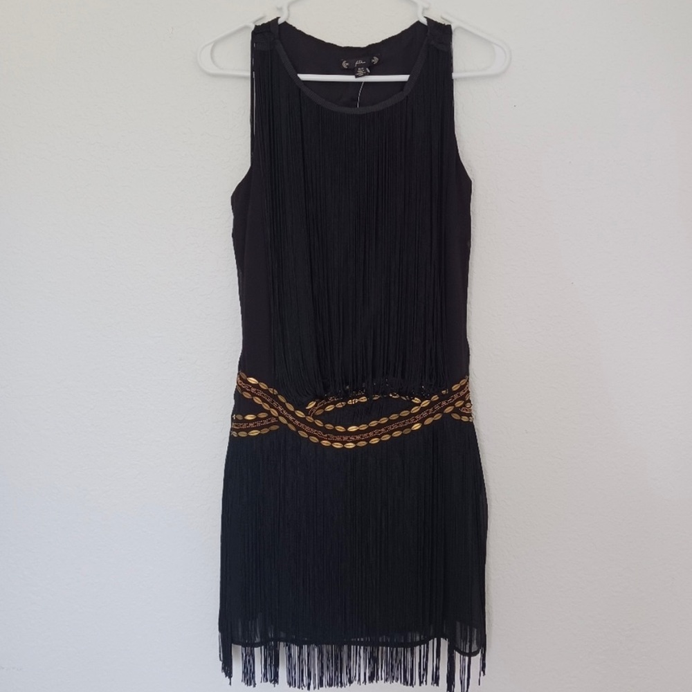 Fringe and beaded drop waist dress - Picture 4 of 5